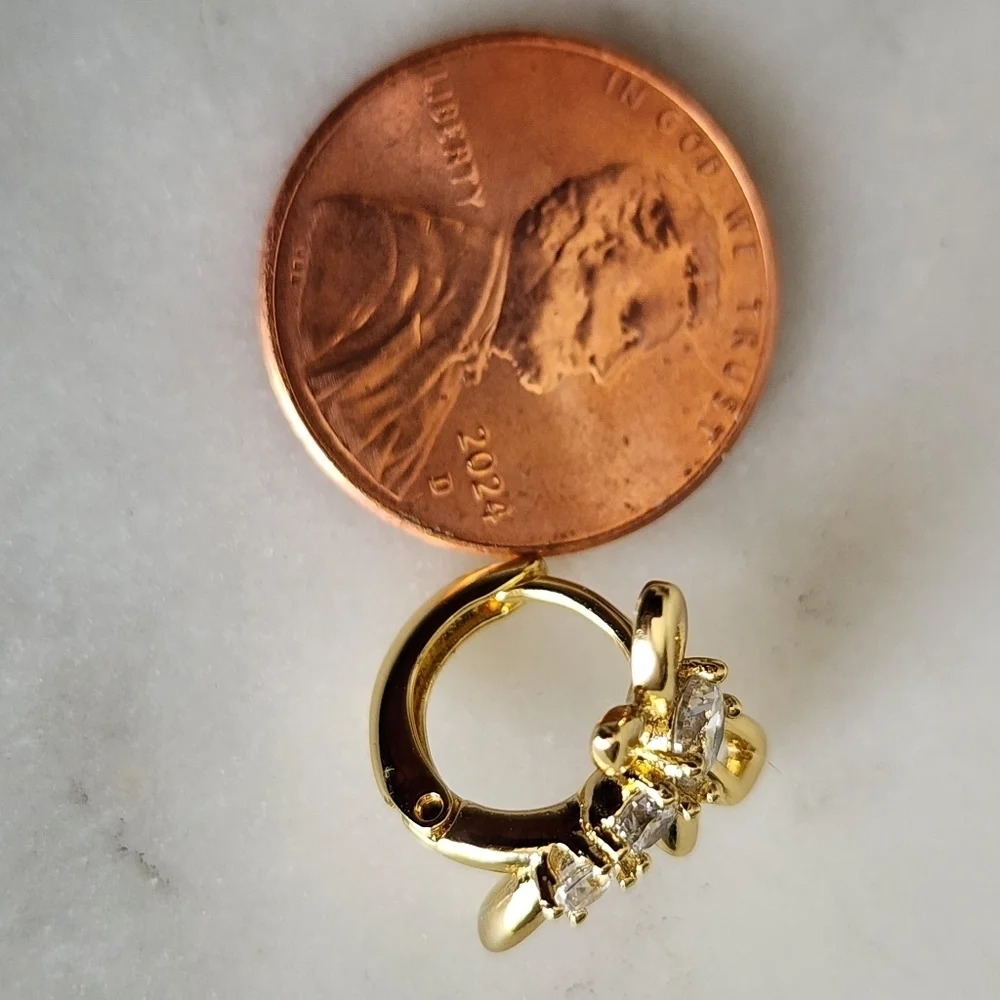 Mini Gold Plated 14k Color Butterfly Earrings
